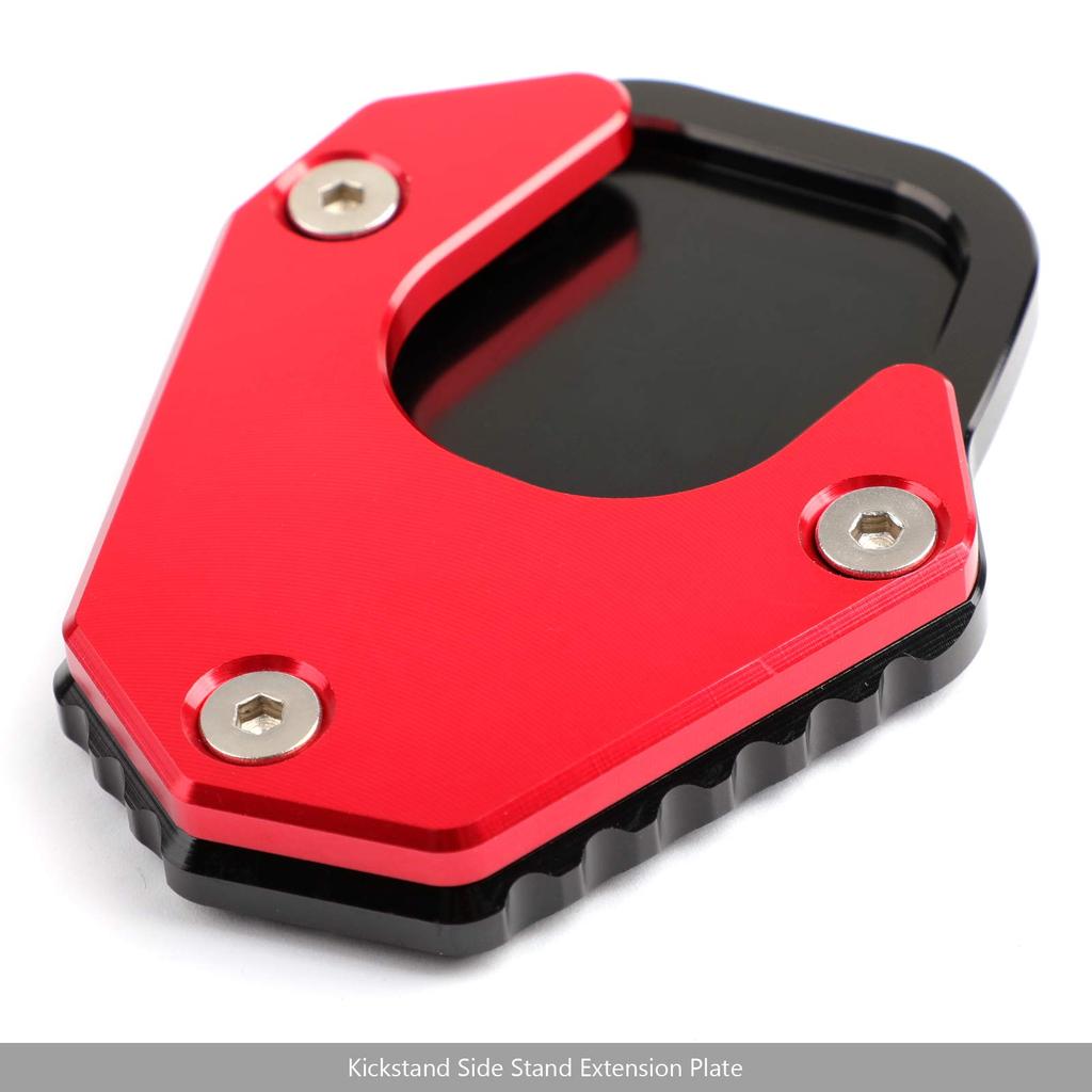 Bruce & Shark Honda CRF250L 2017-19 Exclusive Kickstand Side Stand Stand Stand Plate Extension Aluminum Red