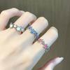 3Pcs Cute Star Wrap Finger Rings Adjustable Minimalist Dopamine Star Rings