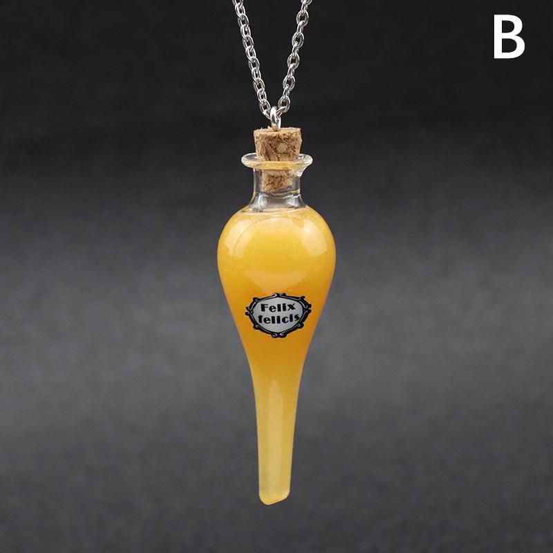 Happy Potion Magical Liquid Luck Color Changing Glass Potion Bottle Pendant