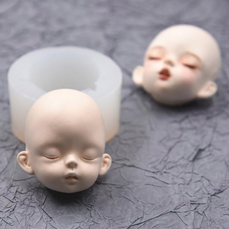 Clay Face Mold Fondant Face Mold Silicone Epoxy Handmade Face Cartoon Character Mold Doll Face Garage Kit Mold  Art