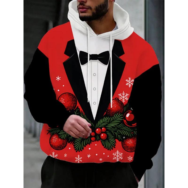 Santa Claus Hoodies For Man Women Cats Snowman 3D Printed Sweatshirt Casual Kids Hoodies Tops Pullovers Oversized Long Sleeves