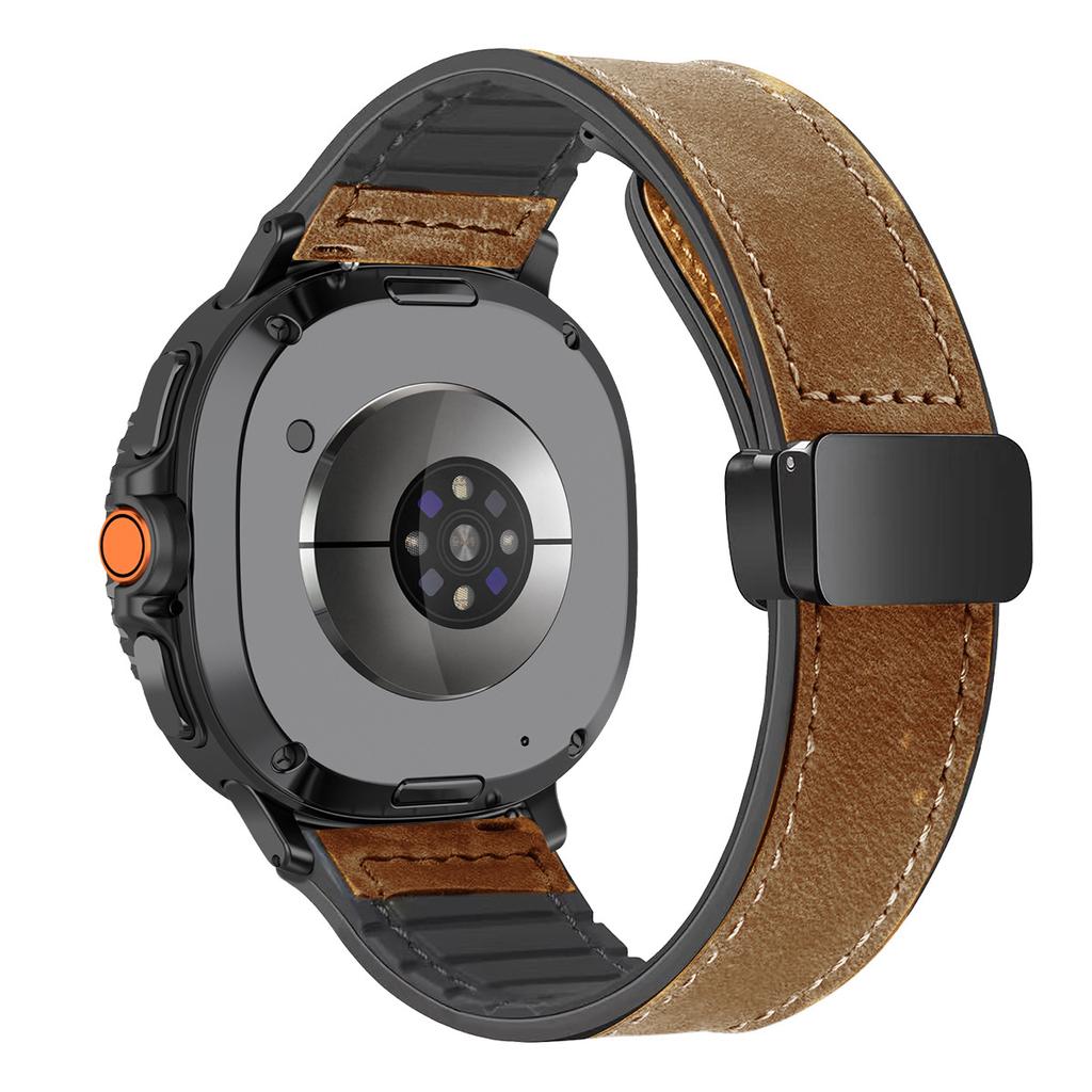 Leather Band for Samsung Galaxy Watch 8/8 Classic Magnetic Strap Silicone Bracelet for Galaxy Ultra 2025/7ultra Quick Fit Correa