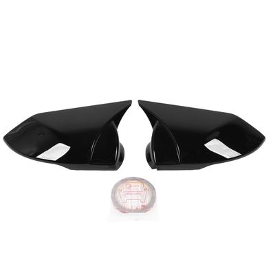 1 Pair Rearview Mirror Cap Gloss Black Side Mirror Cover Housing Replacement for Elantra CN7 2021 To 2023