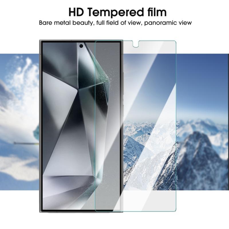 6 In 1 Tempered Glass For Samsung Galaxy S25 S24 Ultra Plus Screen Protector Film Camera Lens Film Anti Scratch Protective Films