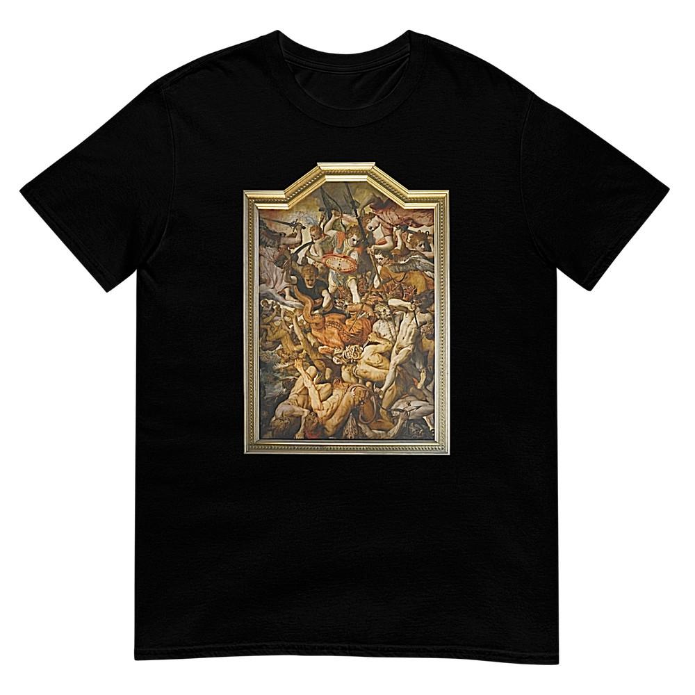 Fall from Heaven Art Print  Dark Fantasy Angels Angst Gothic Artwork TShirt Unisex T-Shirt XXXXL
