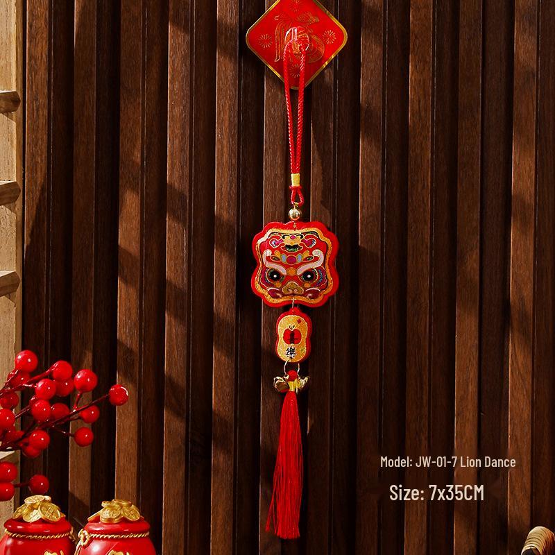 2026 Jahr des Pferdes Fu Plakette Festliche Anhänger für den Innenbereich zur Dekoration von Eingangsbereich und Wohnzimmer