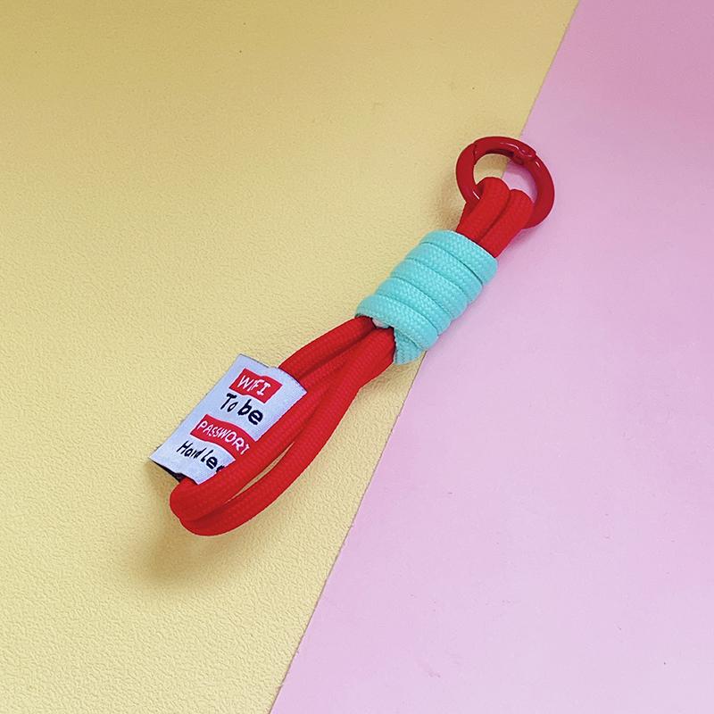 Colorat împletit frânghie curea breloc pentru telefon caz femei Anti-pierdere mașina brelocuri geantă agățat accesorii breloc