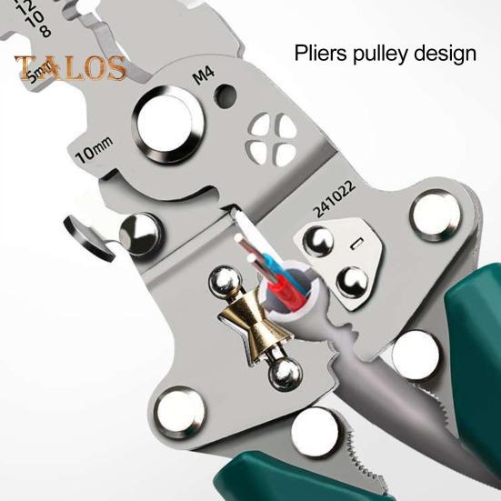 18-in-1 Foldable Wire Stripper Ergonomic Handle Easy To Use Portable Multifunctional Wire Stripper Crimper Cable Cutter Pliers