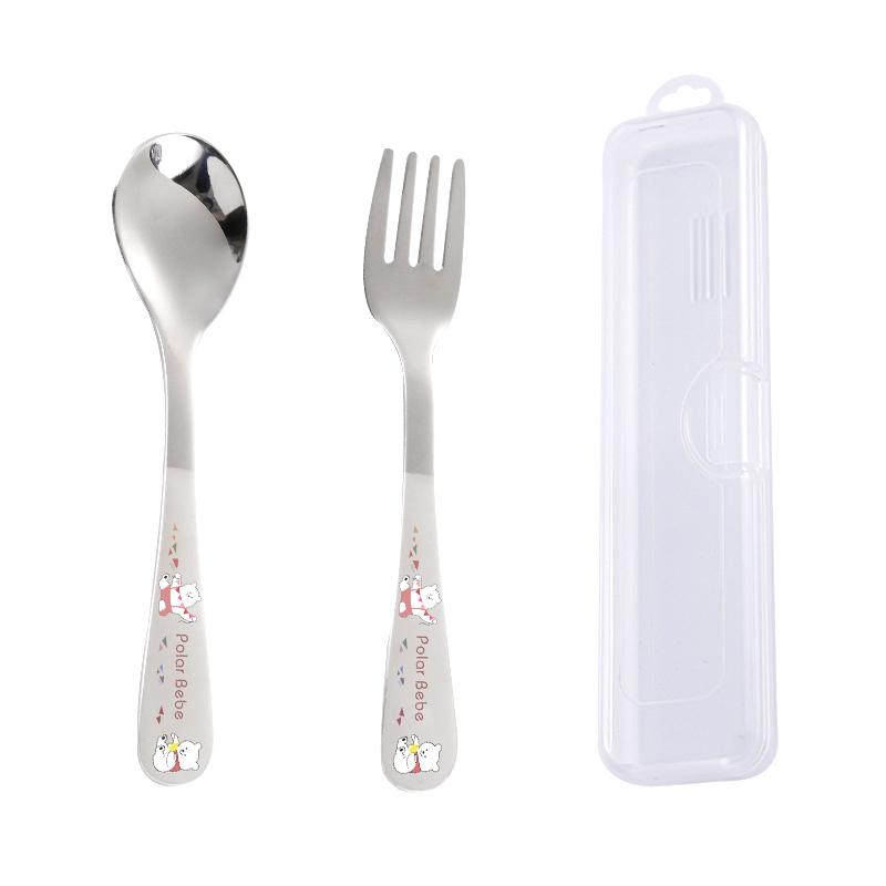 Children'S Stainless Steel Spoon Cartoon Car Pot Spoon Soup Bun Home Kitchen Essential Cute Tableware Children'S Spoon Fork