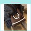 Cute Bear Double Shoulder Bag For Women With Spliced Fabric And Compact Storage For Casual Outings