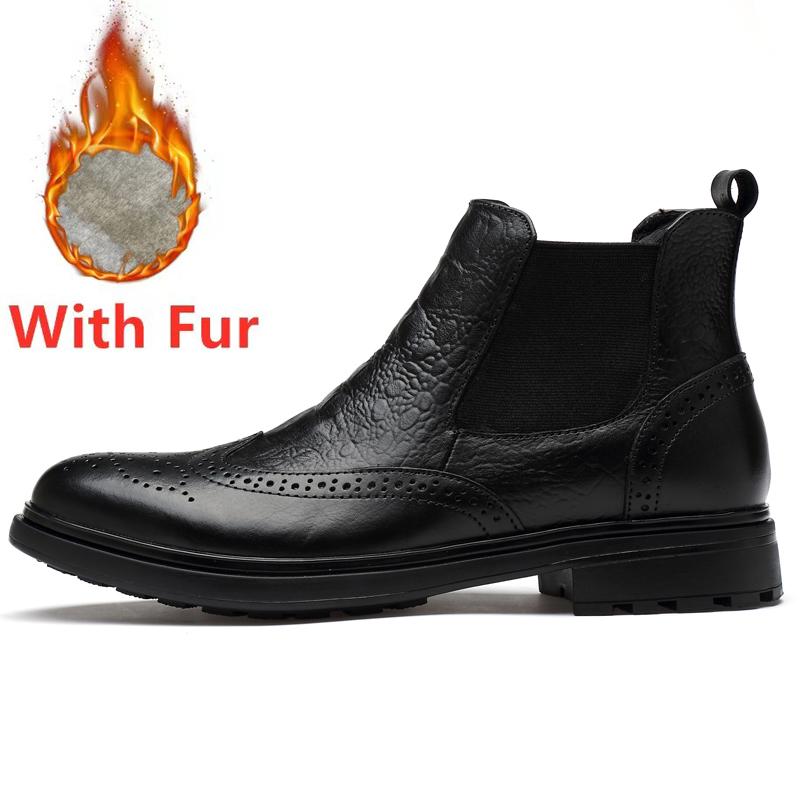 

Мужские ботинки на высокой подошве Брок высокие кеды Британский стиль Мужские ботильоны Натуральная кожа Формальная обувь На шнуровке Мужские ботильоны 47