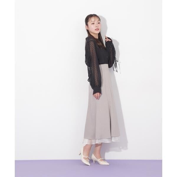 Jill by Jill Stuart Back Gathered Sheer Shirt