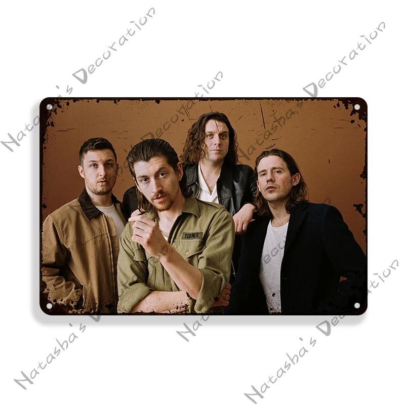Indie Rock Sign Rock Band Wall Sign Arctic Monkeys Metal Signs Music Metal Sign Rusty Vintage Poster Home Club Pub Bar Decor