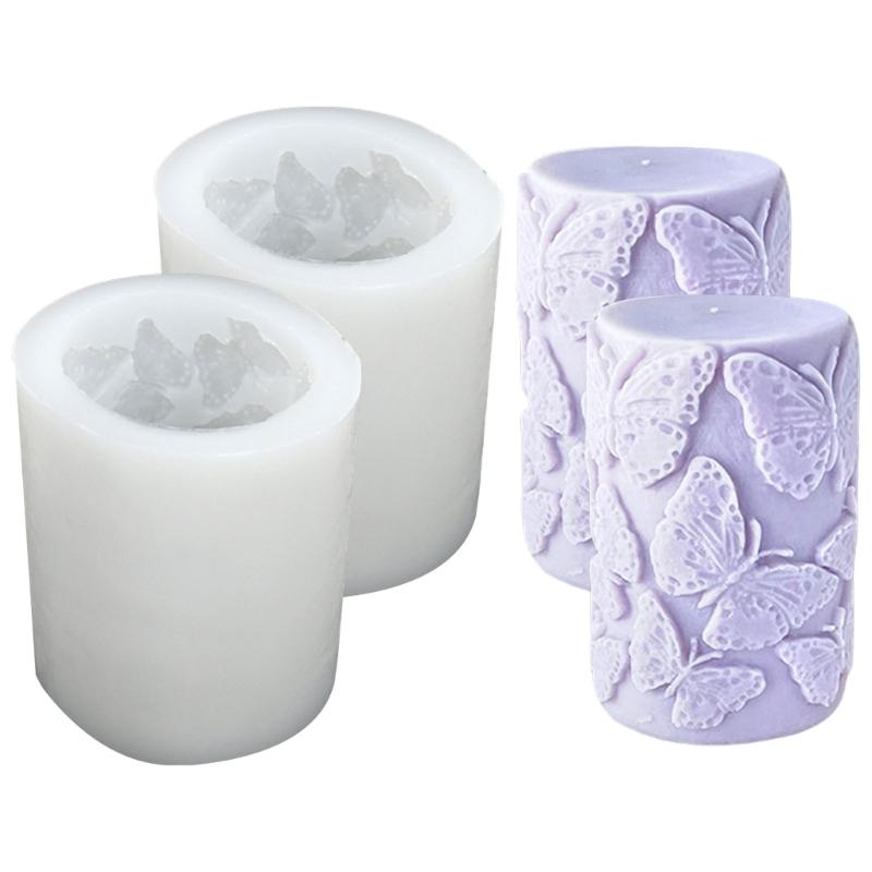 Cylinder Shaped Silicone Molds for Candle Soap Home Decoration, Art Craft, Epoxy Resin Project, Plaster Silicone Molds