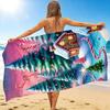 1Pc Christmas Winter Wonderland Beach Towel, Quick Dry, Multi-Use for Beach Pool Gym Yoga Home Travel, Christmas, Halloween, Xmas Gift S321