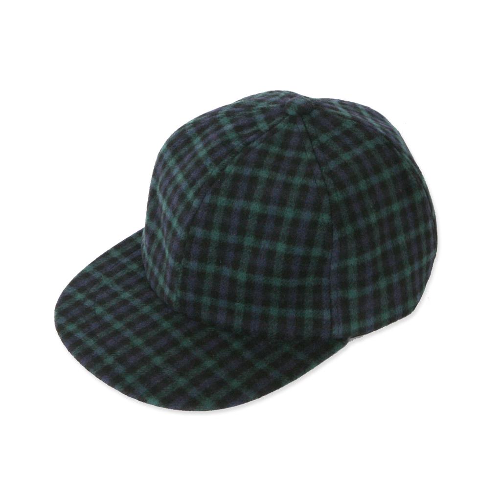SWELLMOB Wool 6-Panel Standard Cap -Green Plaid-