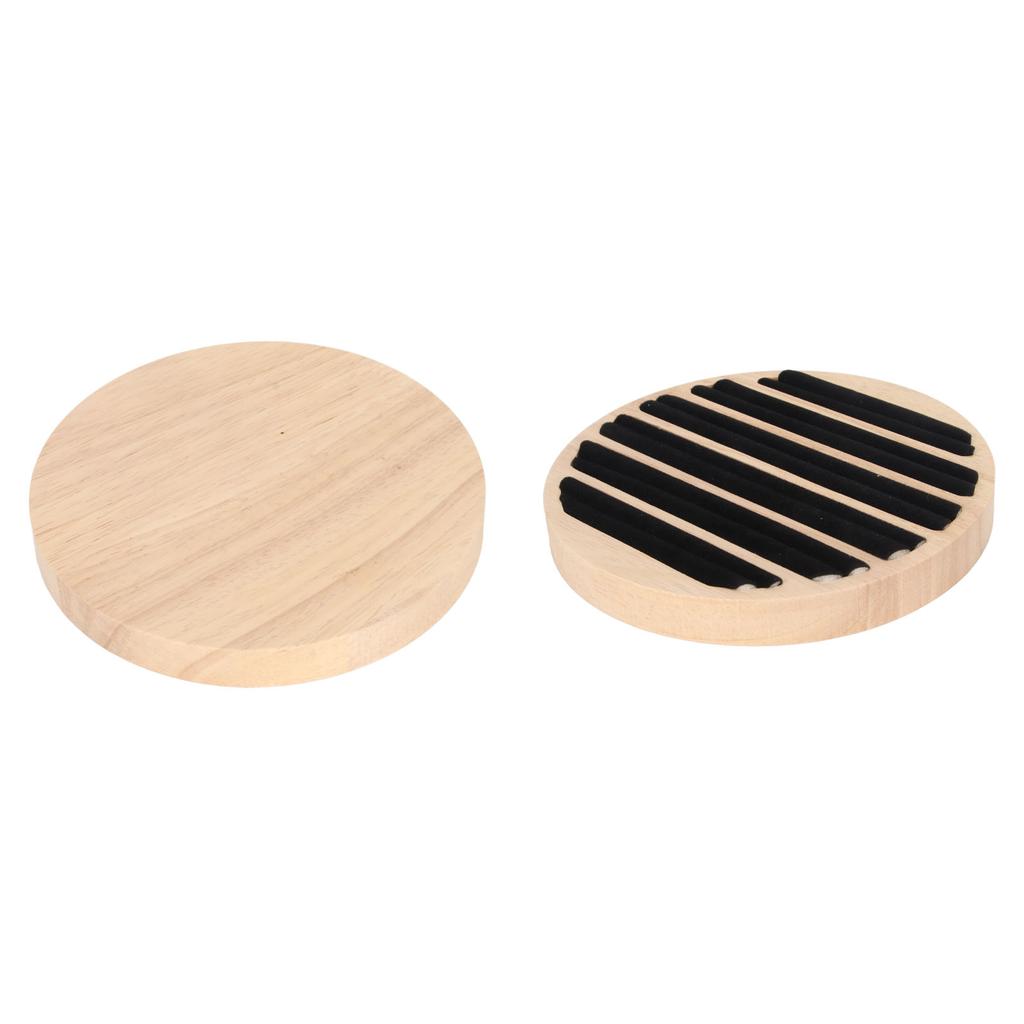 Jewelry Box 6 Slots Round Jewellery Holder Storage Display Case for Earring Necklace