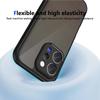 KEYSION Matte Translucent Black Phone Case for VIVO V70 Soft Silicone+PC Clear Anti-slip Shockproof Back Cover for VIVO V70 5G