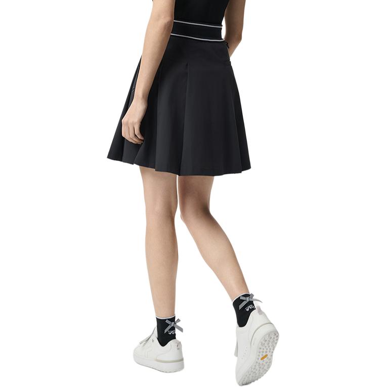 FILA Golf Series SS25 Woven Simple Versatile Skirt Pants Casual Skirt Women skirts Deep-Black A11W525321F-BK