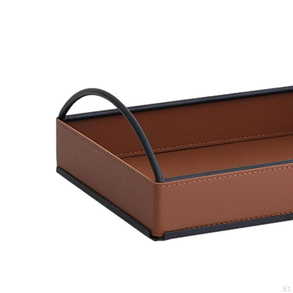 Valet Tray for Keys Wallets Bedside Decor Desk Organizer with Handles Desktop Storage Vanity