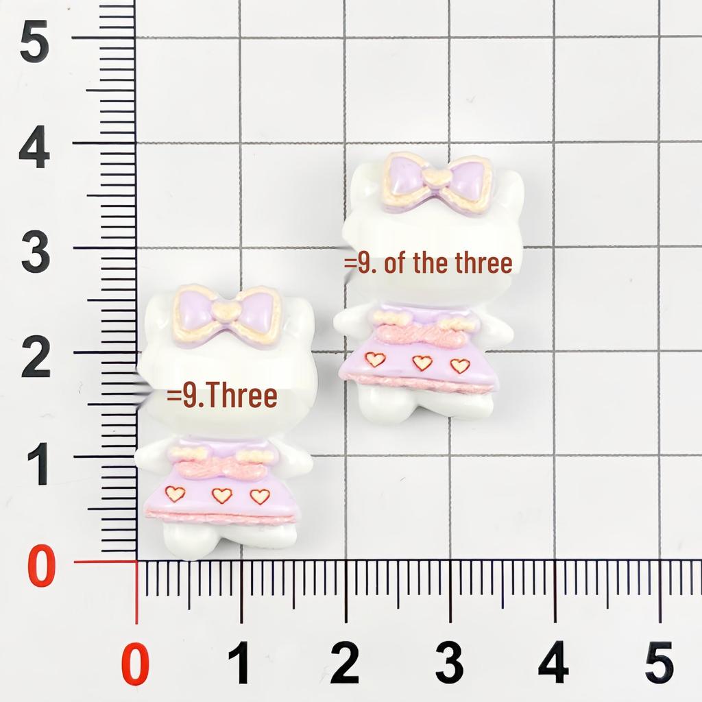 Cartoon KT Cat Resin Accessories: DIY Fridge Magnet, Keychain, Hair Clip Decorative Materials