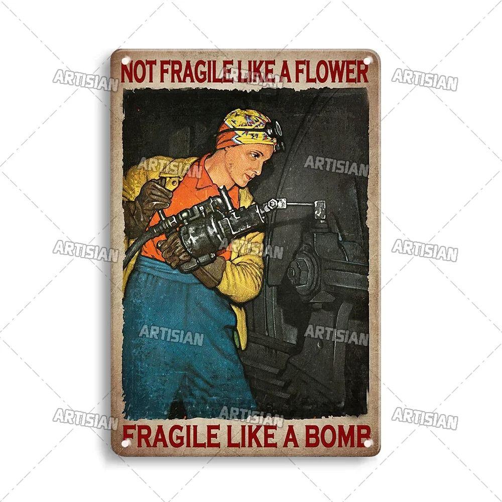 Funny Retro Car Metal Tin Sign Humorous Decor 20x30cm