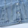 Giacca di jeans blu primavera autunno da donna corta coreana manica lunga allentata giacca di jeans taglie forti Top da studente