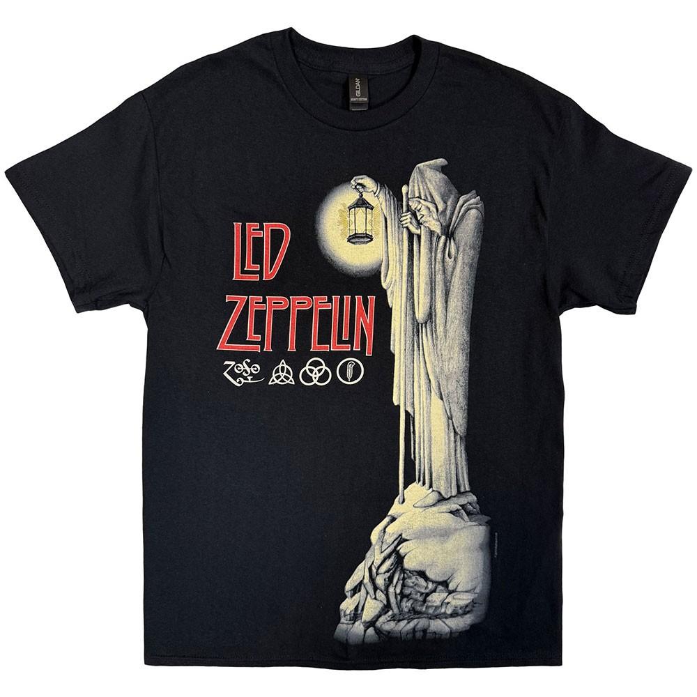 Футболка Led Zeppelin Stairway to heaven Логотип группы Hermit новый Официальная мужская черная унисекс футболка XXXXL