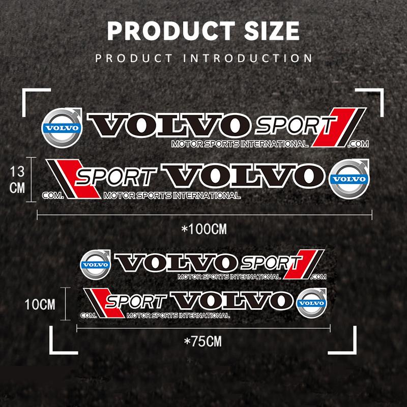 AABAE1 2Pcs Car styling Decoration Stickers Emblem Decal Accessories For Volvo XC90 V90 V60 XC60 V40 S80 S60 S90 C40 XC40 V70 XC70 C30