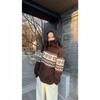 Women's Retro Fair Isle High-Neck Half-Zip Sweater Pullover | 2026 Autumn/Winter Collection | Trendy, Loose Jacquard Knit Top