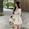 Goth Dark Fairy Grunge Flare Sleeve V-neck T-shirts Gothic Split Sexy Lettuce Hem Female Blouses Y2k Black Slim Fashion Alt Tops