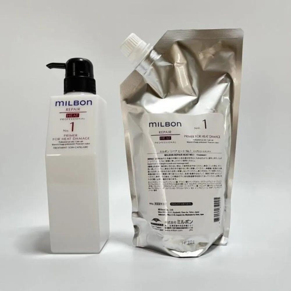 Milbon Repair Heat No. 1 Грунтовка для защиты от термического воздействия 600 г (Включает бутылочку с лечебным средством)
