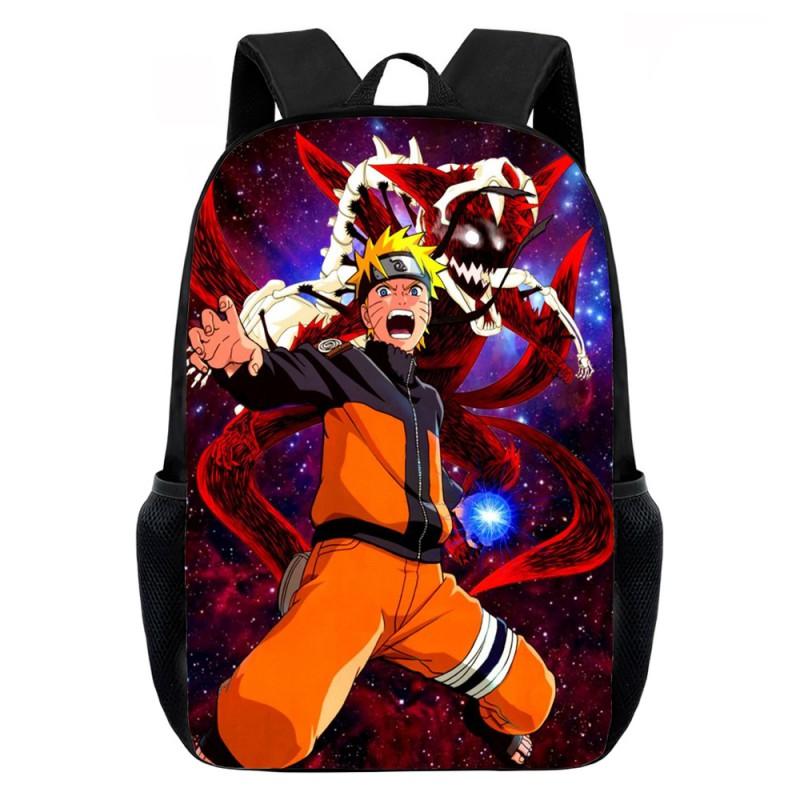 Naruto Anime Printed Kids School Backpack Elementary Students Lightweight Ergonomic Dual-Shoulder Bag Unisex