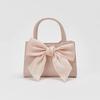 Sweet Girl Bow Hand Bag Women'S High-End Commuting Shoulder Messenger Bag Small Square Bag Women