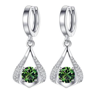 Neue Japanische und Koreanische Stil Elegante Eingelegte Diamant-Ohrringe Cooler Wind Senior-Sinn Ohrringe