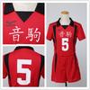 Halloween high school tail iron long solitary claws grinding volleyball less cosplay sportswear T-sleeve set