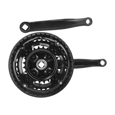 High-carbon Steel Crankset, Road Bike Crankset, 24-34-42T Crankset, with Chain Cover, Geared Mountain Bike/road Bike.