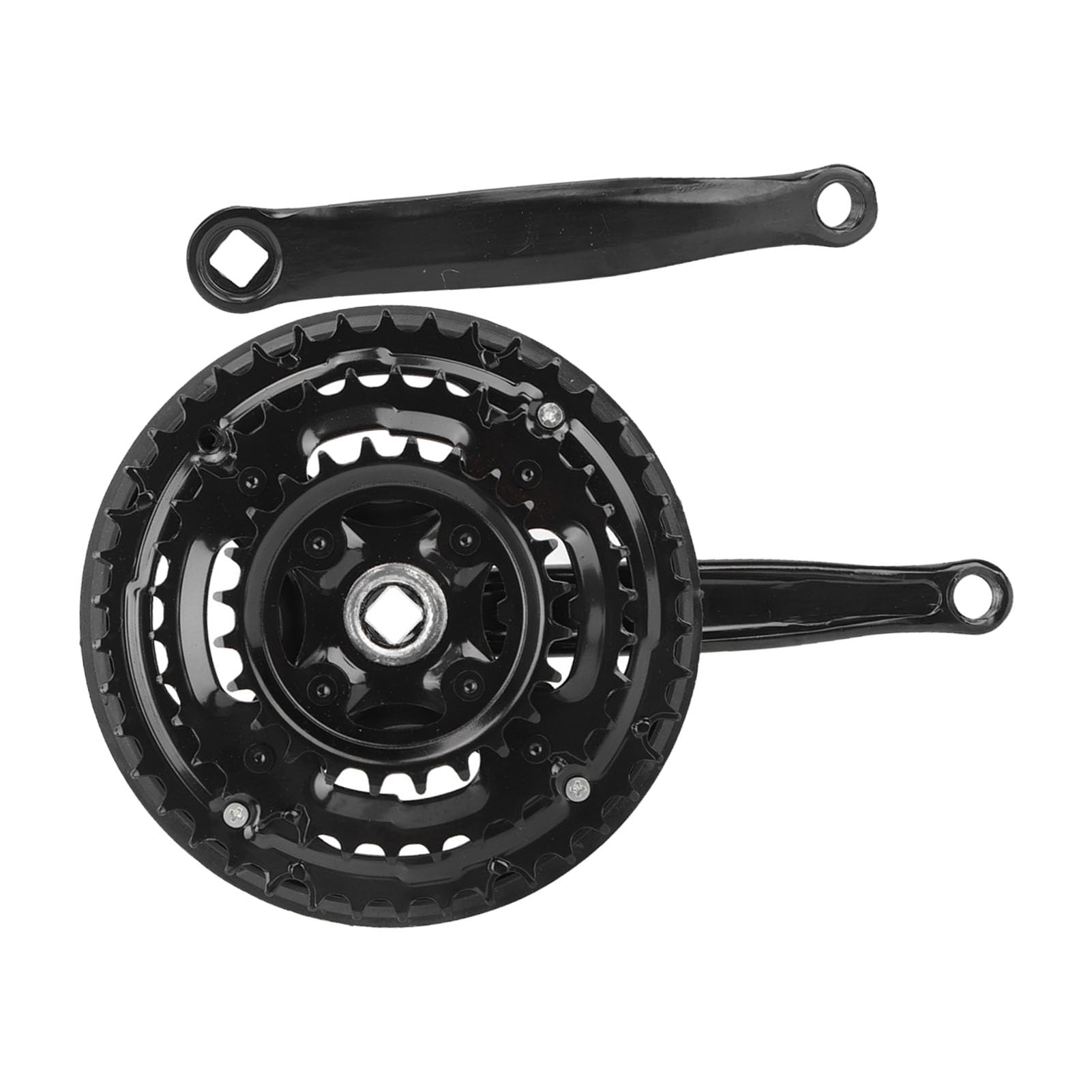 High-carbon steel crankset, road bike crankset, 24-34-42T crankset, with chain cover, geared mountain bike/road bike.