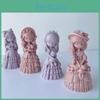 3d Girl Silicone Mold Cute Princess Plaster Resin Craft Making Birthday Fondant Cake Chocolate Baking Mould Decorating Tools