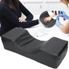 Domácí U Tvarovaný Elastický Polštářek na Ruku pro Nail Art Polštářek pro Prodlužování Řas Černý PU