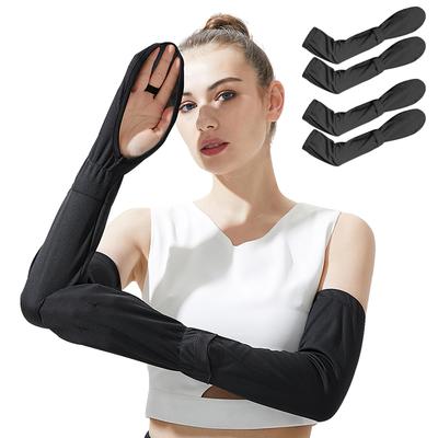 Summer Arm Covers Coverage Cool To the Touch Loose Fit for the Back of the Mesh Sweat Quick Finger UV UV Aim Arm Left and Right Set [PALAME] Women's