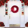 Valentine's Day Wreath Front Door Wreath Decorative Bow Lightweight Multipurpose Hanging Ornament Garland for Celebration