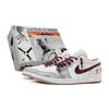 Air Jordan 1 Abrasion Resistant Low Top Vintage Basketball Shoes Men's Gray Red 553558-169(Team17-)