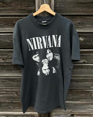 Nirvana ‘3 Member’ Retro 1989 Black Unisex T-shirt Size S-5XL