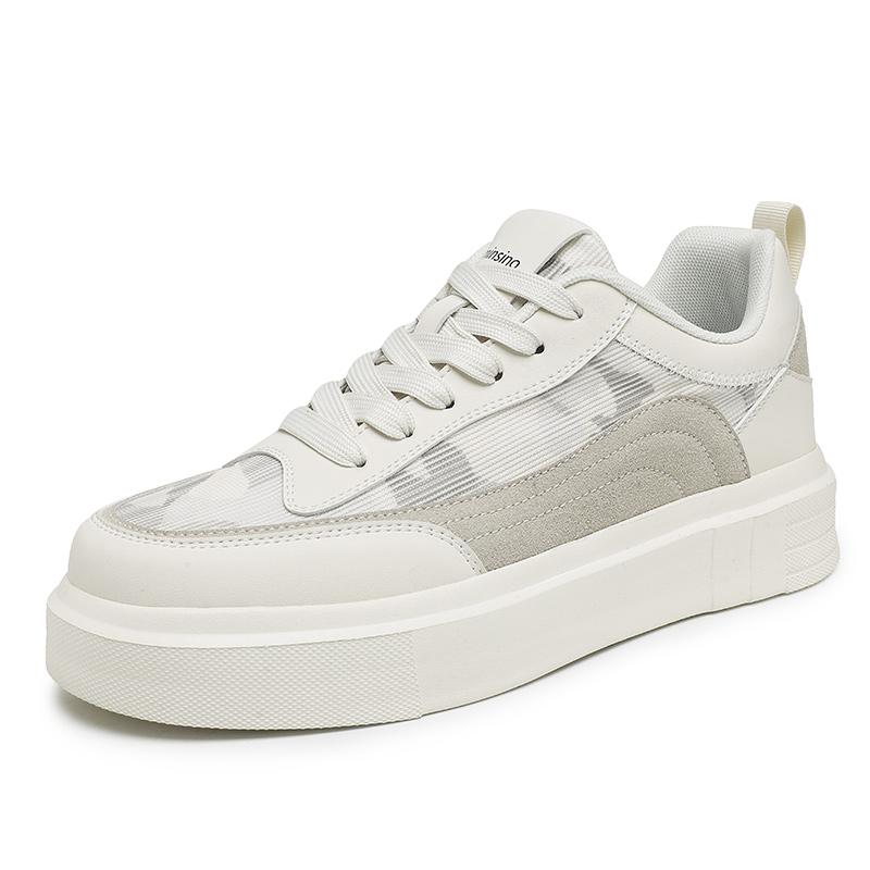 Men's Thick-sole Casual Shoes Summer Breathable Soft-sole Non-slip Comfort Outdoor Walking Shoes Fashion Light Sports Board Shoe