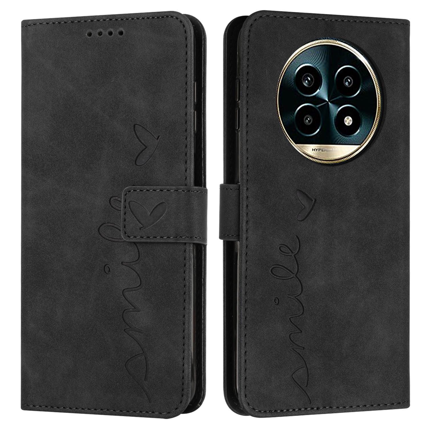 

For Realme 13+ 5G/13 Pro 5G (China) Case Viewing Stand PU Leather Phone Cover Imprinted Pattern D