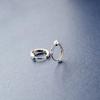 S925 Sterling Silver Cubic Zirconia Hoop and Stud Earrings: Elegant Small Ear Cuffs for Women, Korean Style, Unique Design