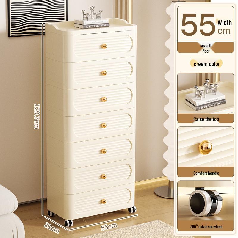 Kids' Snack Organizer: Plastic Drawer Storage Cabinet for Living Room