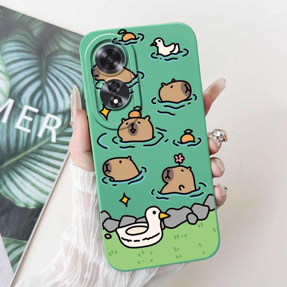 For Oppo A60 2024 Case CPH2631 Cute Cartoon Silicone Cover For Oppo A 60 A60 4G Phone Cases Fundas 6.67" OPPOA60 Bumper