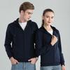 Romon Unisex Fleece-Lined Zipper Hooded Sweatshirt